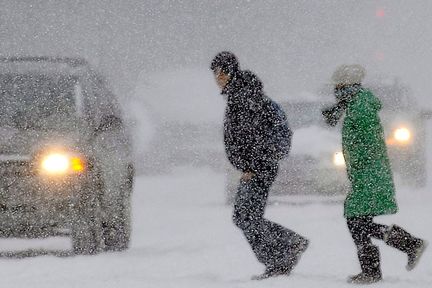 Восьмого марта Челябинской областью завладел мощный снегопад