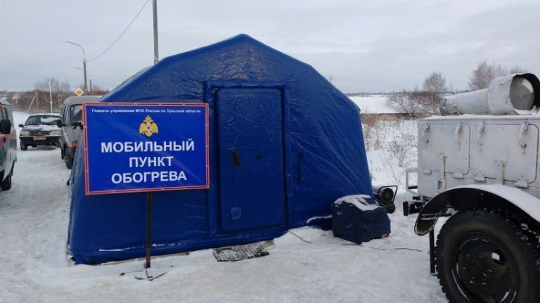 В связи с аномальными морозами на Южном Урале на федеральных трассах работают пункты обогрева