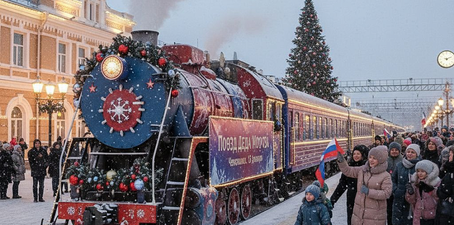 Волшебный поезд Деда Мороза едет в Челябинск