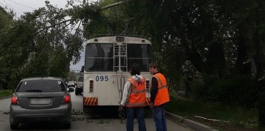 В Екатеринбурге ураган оборвал троллейбусные провода