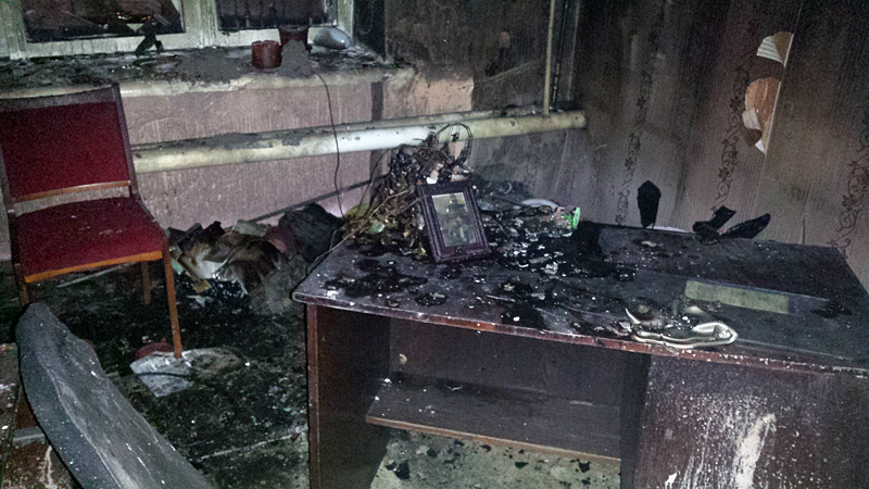 Пожар произошел в общежитии Уральского государственной академии ветеринарной медицины