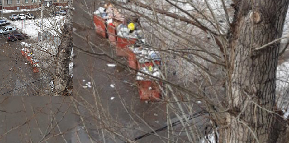 «Кто-то напакостил». В Челябинске переполненные мусорные баки поставили посреди двора 