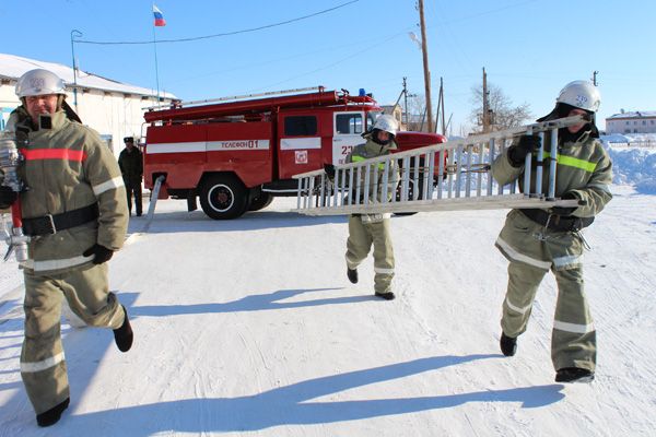 Пожарная часть села Песчаное Троицкого района всегда находится в боевой готовности
