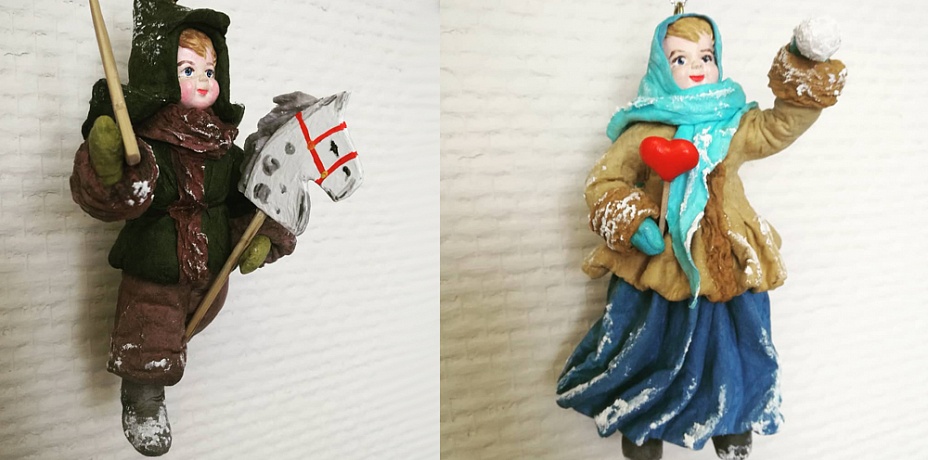 Челябинская рукодельница создает елочные игрушки по старинной технологии