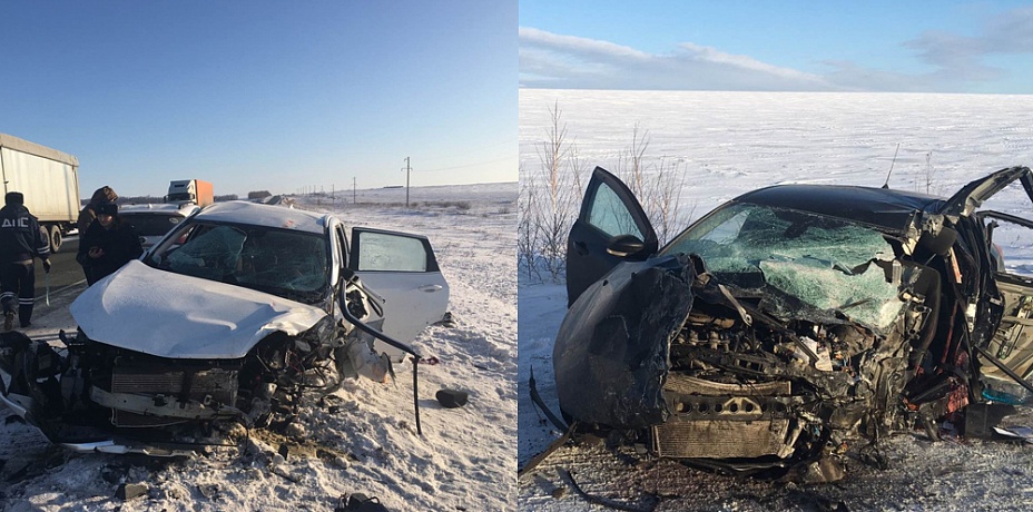 Три человека разбились в лобовом ДТП на трассе Южноуральск-Магнитогорск