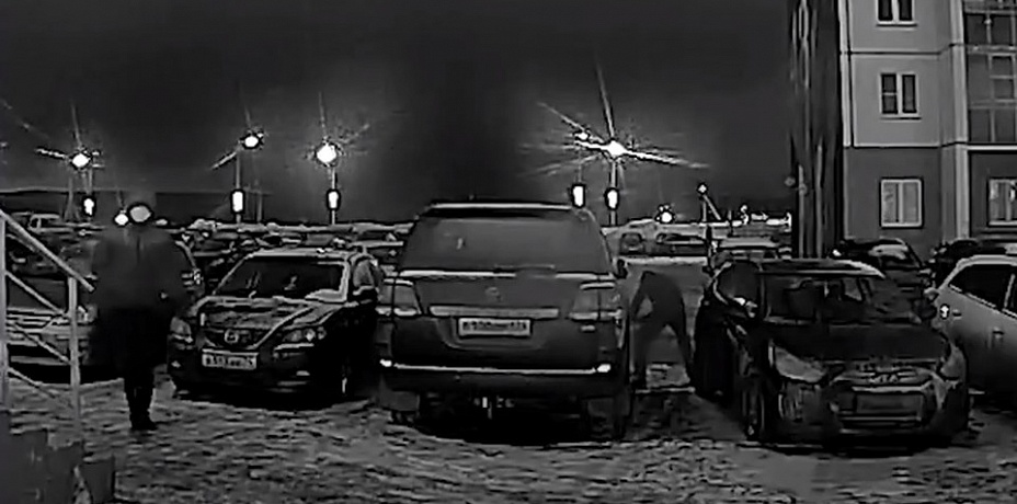 В Челябинске разгромили припаркованный Land Cruiser 