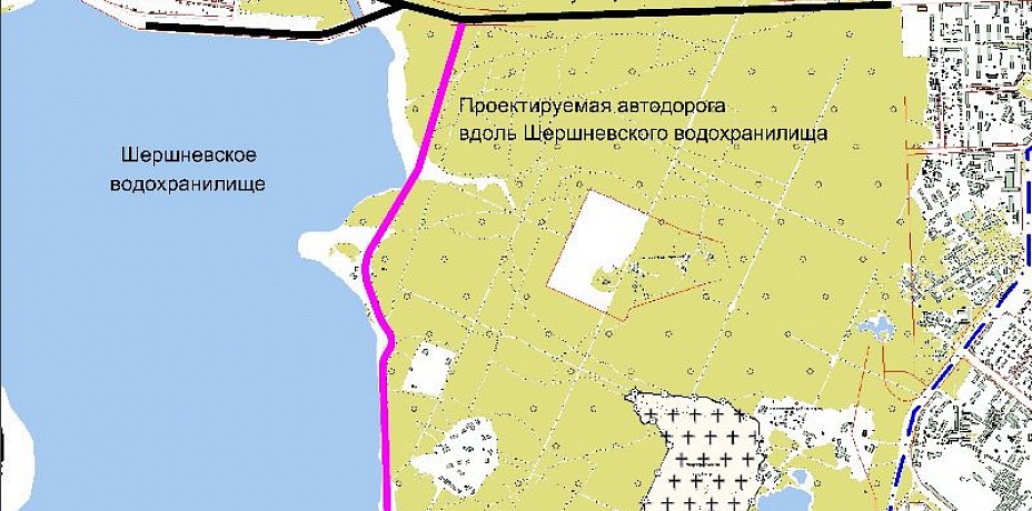 Администрация Челябинска показала схему дороги через городской бор